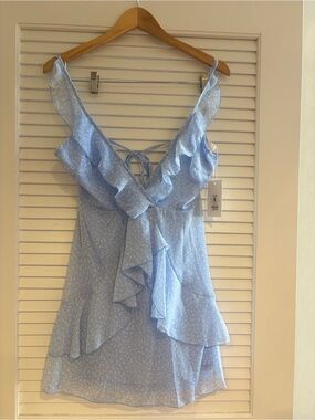 Urban Planet Light Blue Ruffled Mini Dress